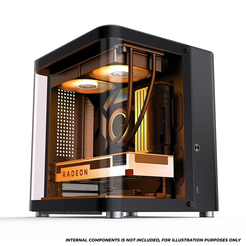 Jonsbo TK-1 M-ATX Separated Cabinet Computer Case (Black, White)