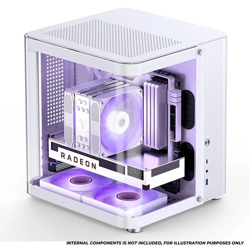 Jonsbo TK-1 M-ATX Separated Cabinet Computer Case (Black, White)