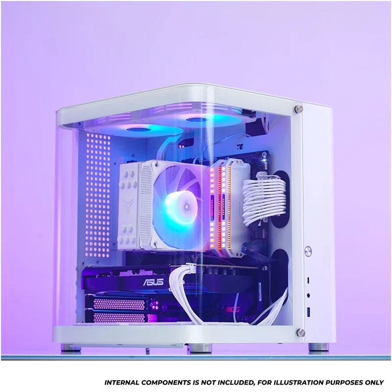 Jonsbo TK-1 M-ATX Separated Cabinet Computer Case (Black, White)