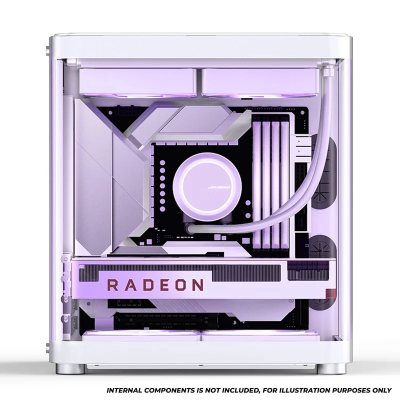 Jonsbo TK-1 M-ATX Separated Cabinet Computer Case (Black, White)