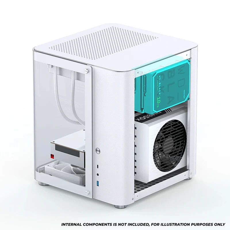 Jonsbo TK-1 M-ATX Separated Cabinet Computer Case (Black, White)
