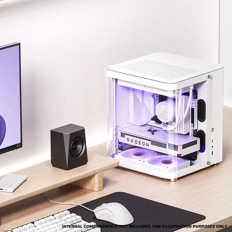 Jonsbo TK-1 M-ATX Separated Cabinet Computer Case (Black, White)