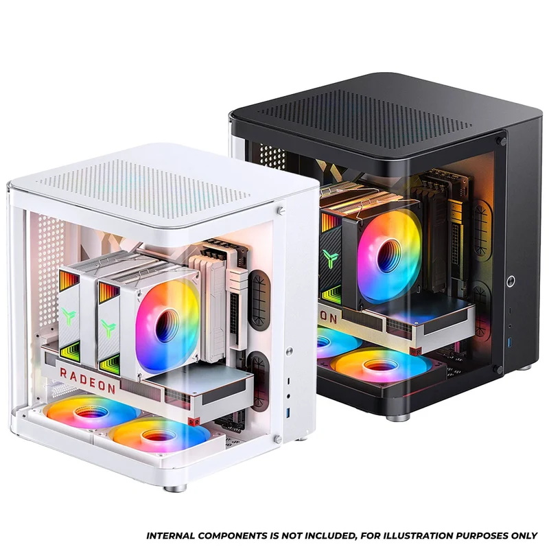 Jonsbo TK-1 M-ATX Separated Cabinet Computer Case (Black, White)