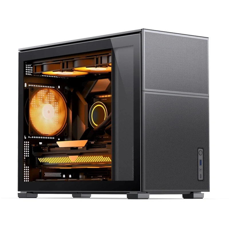 Jonsbo D31 Mesh M-ATX Computer Case (Black, White)