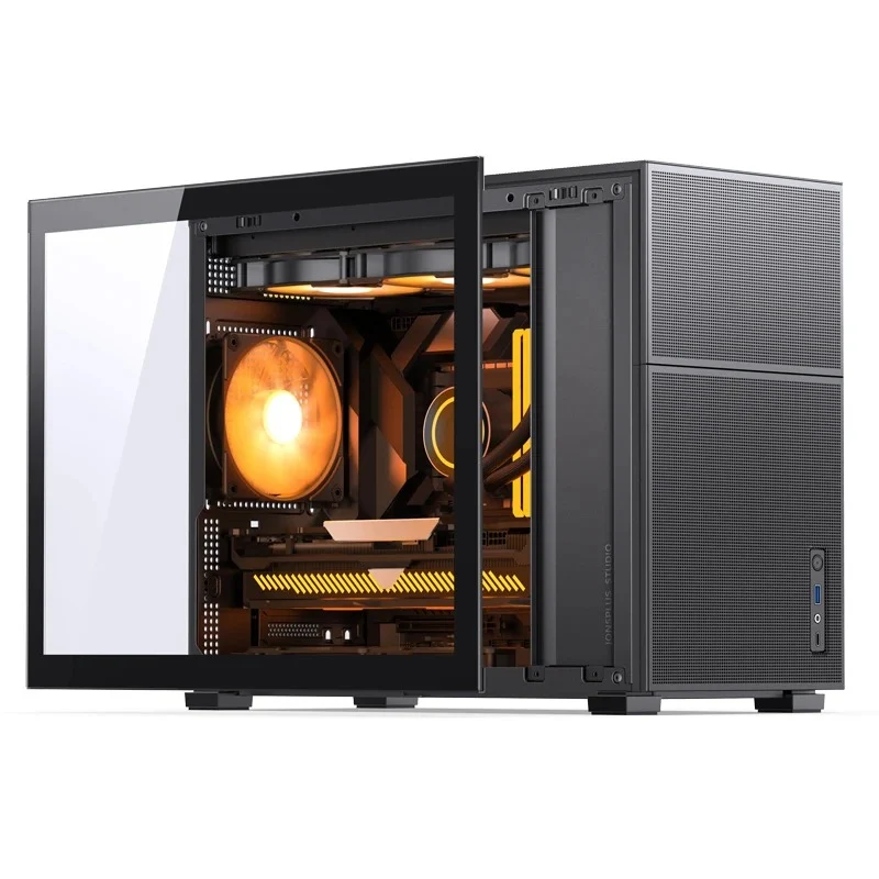 Jonsbo D31 Mesh M-ATX Computer Case (Black, White)