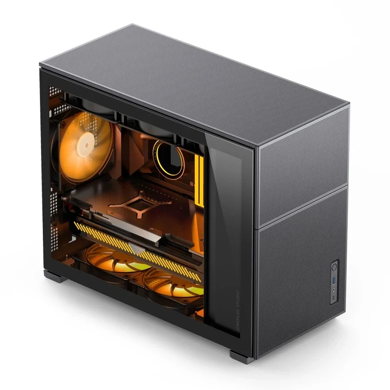 Jonsbo D31 Mesh M-ATX Computer Case (Black, White)
