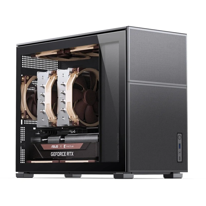 Jonsbo D31 Mesh M-ATX Computer Case (Black, White)