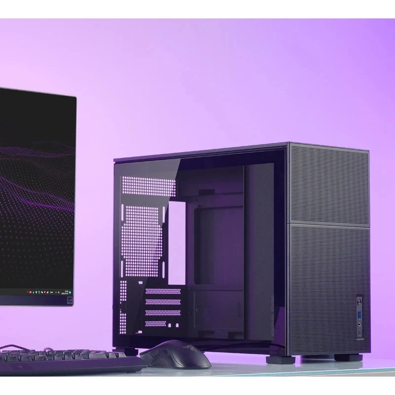 Jonsbo D31 Mesh M-ATX Computer Case (Black, White)