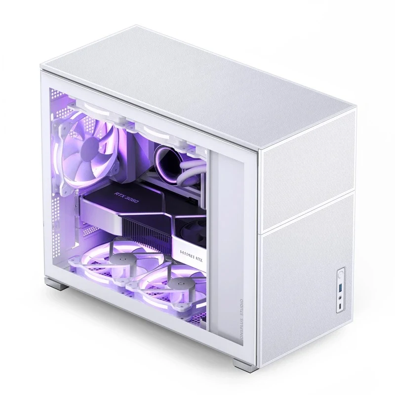 Jonsbo D31 Mesh M-ATX Computer Case (Black, White)