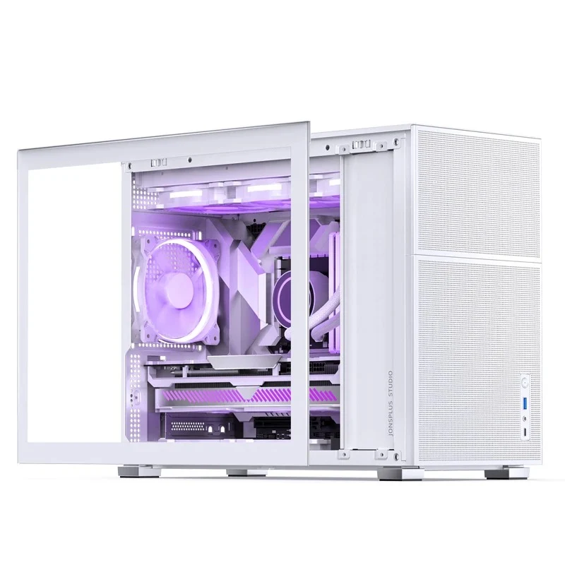 Jonsbo D31 Mesh M-ATX Computer Case (Black, White)