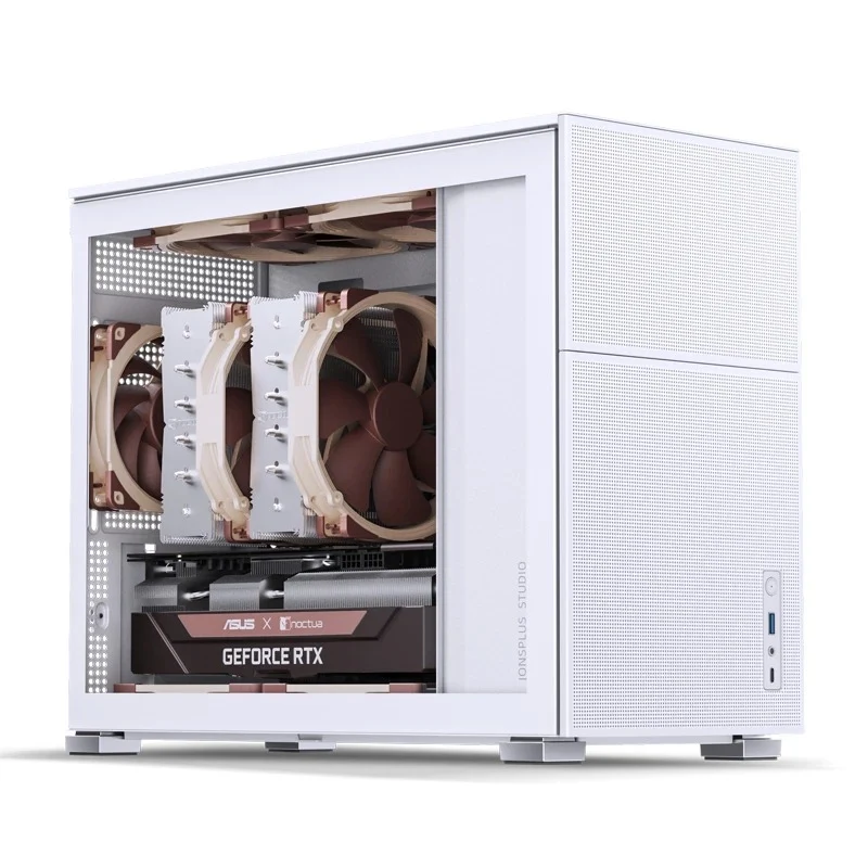 Jonsbo D31 Mesh M-ATX Computer Case (Black, White)