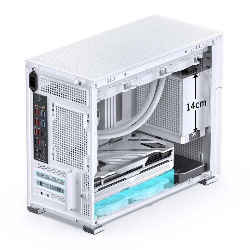 Jonsbo D31 Mesh M-ATX Computer Case (Black, White)