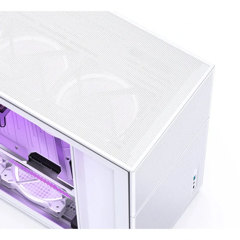 Jonsbo D31 Mesh M-ATX Computer Case (Black, White)