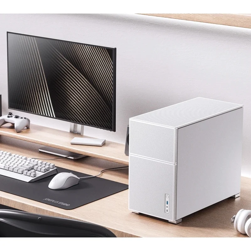 Jonsbo D31 Mesh M-ATX Computer Case (Black, White)