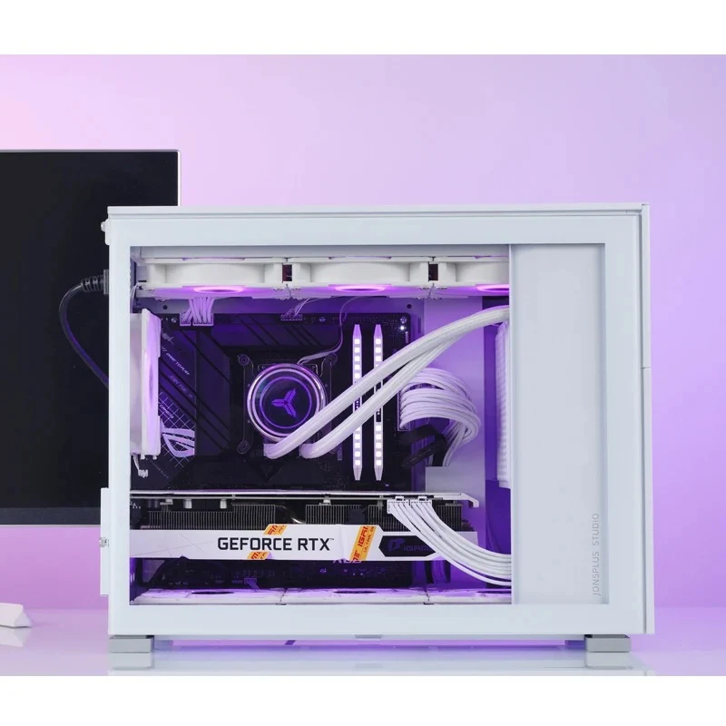 Jonsbo D31 Mesh M-ATX Computer Case (Black, White)