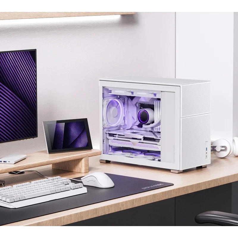 Jonsbo D31 Mesh M-ATX Computer Case (Black, White)