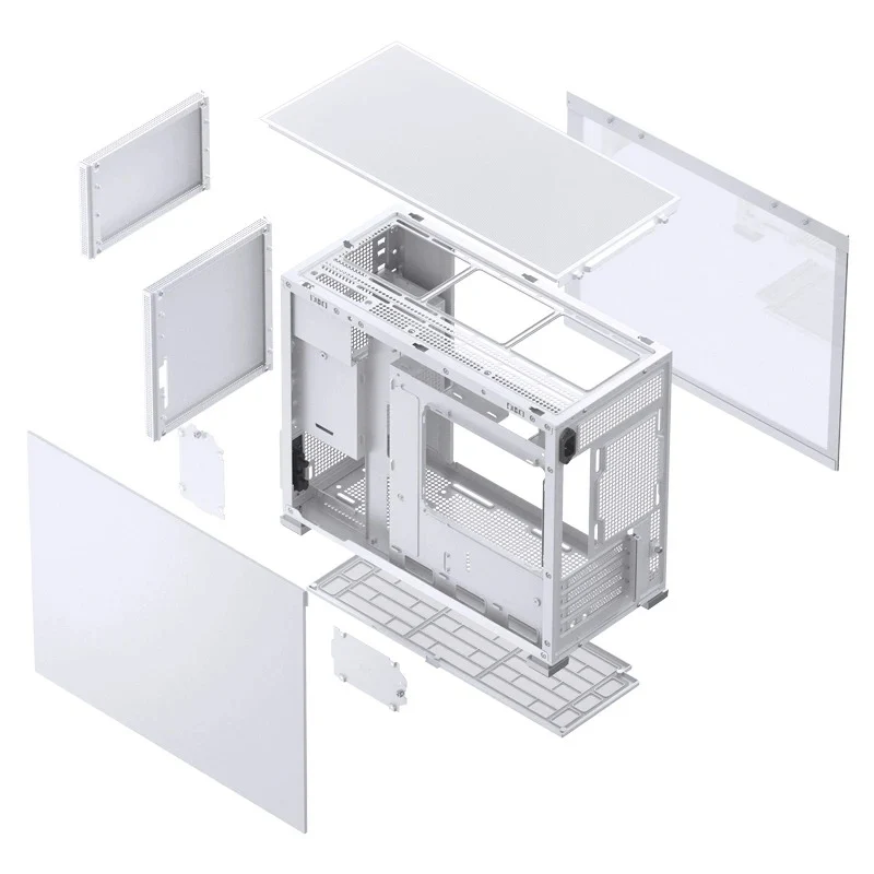 Jonsbo D31 Mesh M-ATX Computer Case (Black, White)