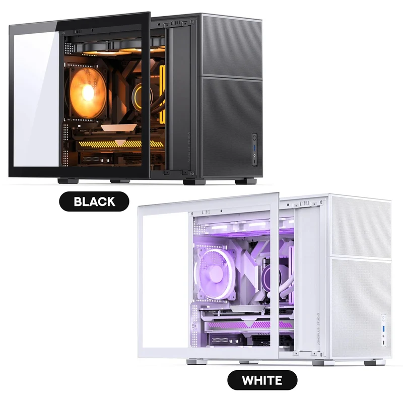 Jonsbo D31 Mesh M-ATX Computer Case (Black, White)
