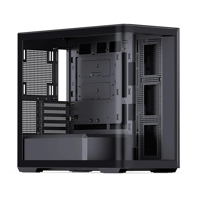 Jonsbo D300 M-ATX Computer Case (Black, White)