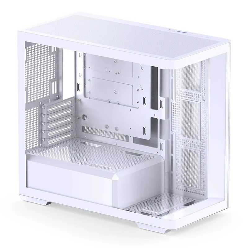 Jonsbo D300 M-ATX Computer Case (Black, White)
