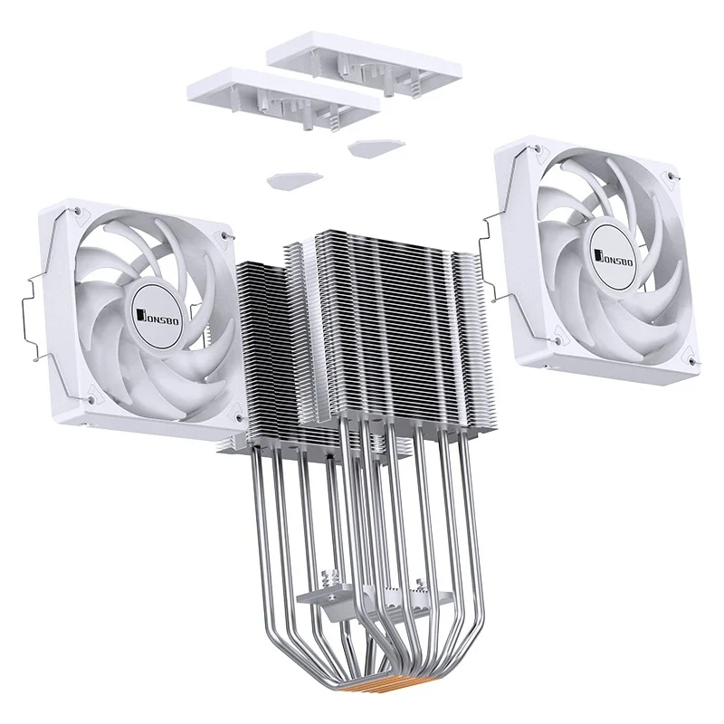 Jonsbo CR-3000E 120MM Dual-Fan / Dual-Tower CPU Cooler (Black, White)