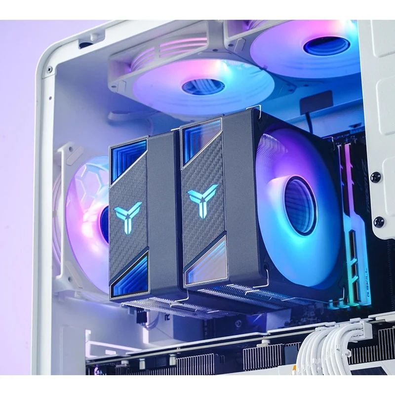 Jonsbo CR-3000 ARGB 120MM Dual-Fan / Dual-Tower CPU Cooler (Black, White)