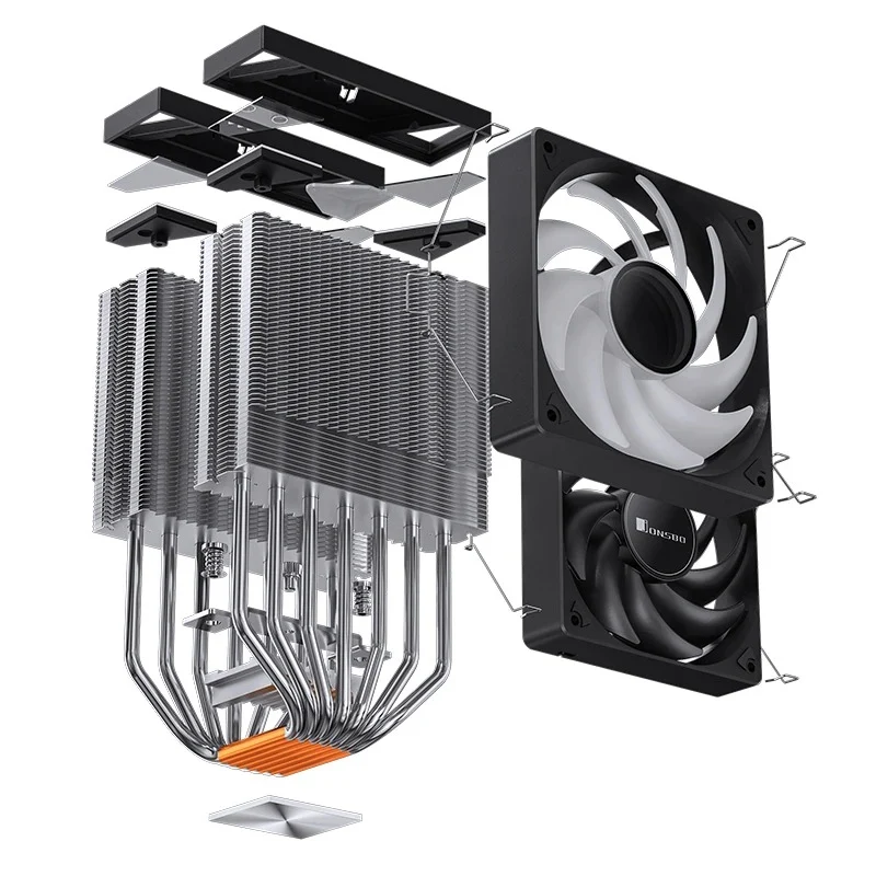 Jonsbo CR-3000 ARGB 120MM Dual-Fan / Dual-Tower CPU Cooler (Black, White)
