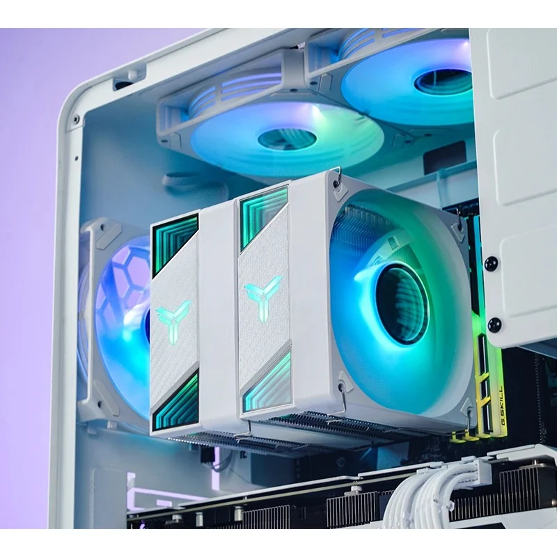 Jonsbo CR-3000 ARGB 120MM Dual-Fan / Dual-Tower CPU Cooler (Black, White)