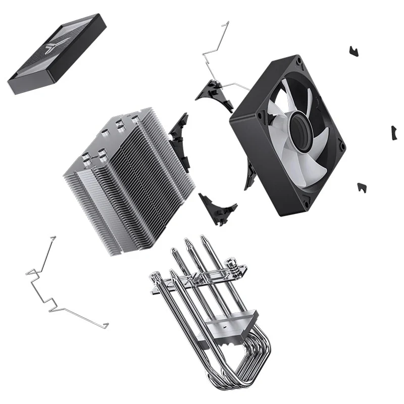 Jonsbo CR-1400 V2 ARGB Silent Series 90MM Single-Tower CPU Cooler (Black, White)