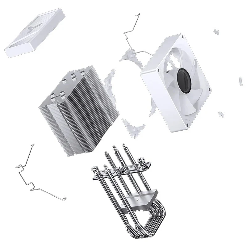 Jonsbo CR-1400 V2 ARGB Silent Series 90MM Single-Tower CPU Cooler (Black, White)