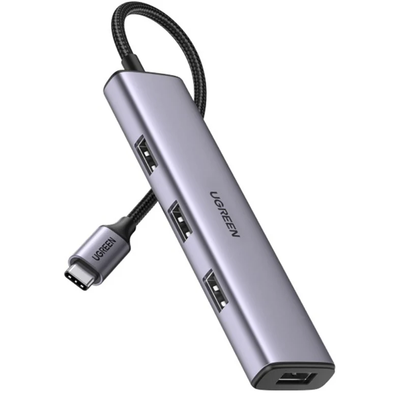 Ugreen 4-in-1 Portable & Foldable USB-C Hub (Gray) (CM801/35590)