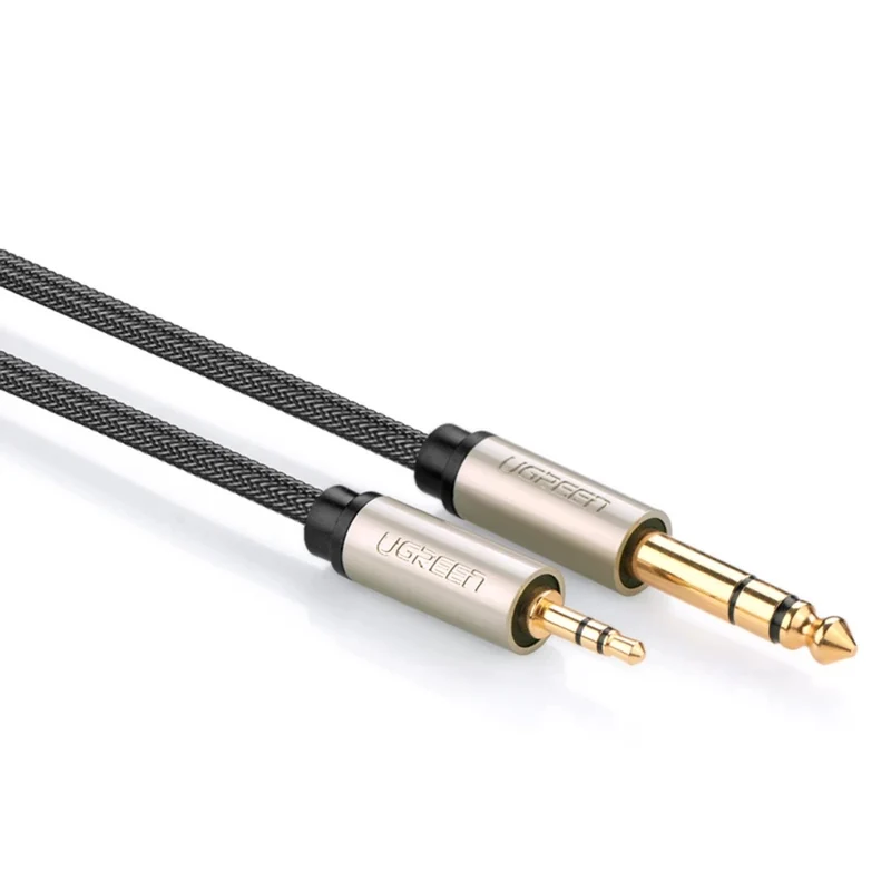 Ugreen 3.5mm Male To 6.35mm TRS Stereo Audio Cable - (Gray) (1M, 2M)