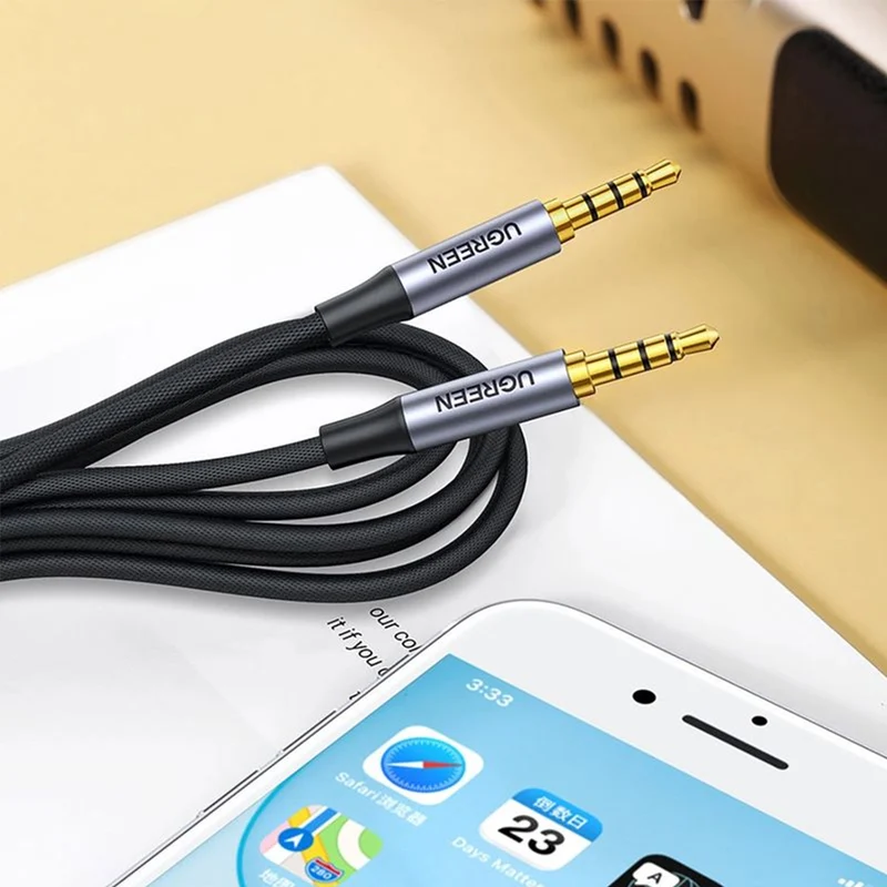 Ugreen 3.5mm Male To Male Audio Cable - (1m, 1.5m, 2m, 3m) (Gray)