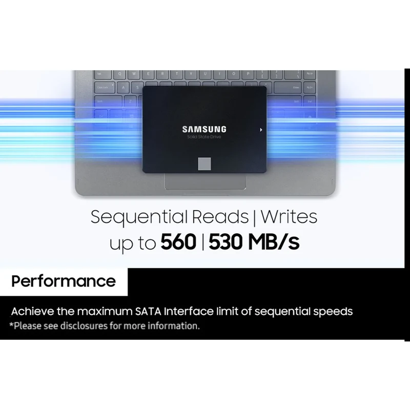 Samsung 870 EVO Sata III 2.5” SSD (1TB, 2TB, 4TB)(MZ-77E1T0BW, MZ-77E2T0BW, MZ-77E4T0BW)