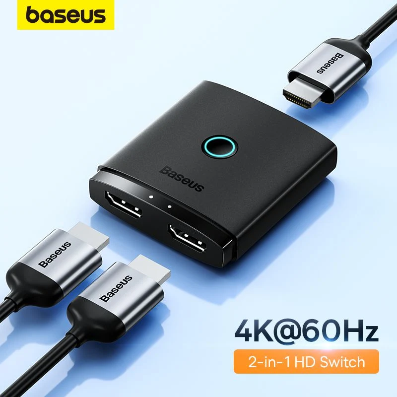 Baseus AirJoy Series 2-in-1 Bidirectional HDMI Switch (Cluster Black) (B01331105111-00)