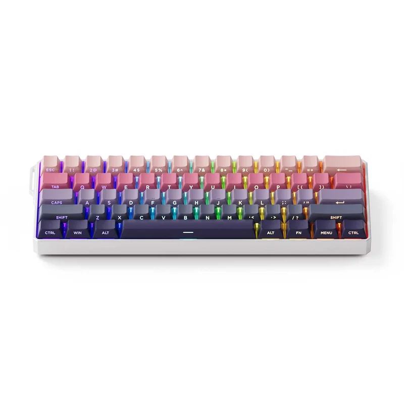 MonsGeek FUN60 Ultra SP Shine-Through Phantom Pink Wired RGB Mechanical Keyboard (Akko Glare Magnetic Switch)