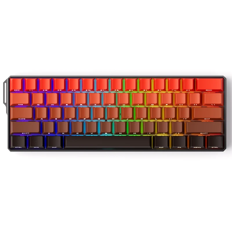 MonsGeek FUN60 Ultra SP Shine-Through Blaze Gradient Wired RGB Mechanical Keyboard (Akko Glare Magnetic Switch)