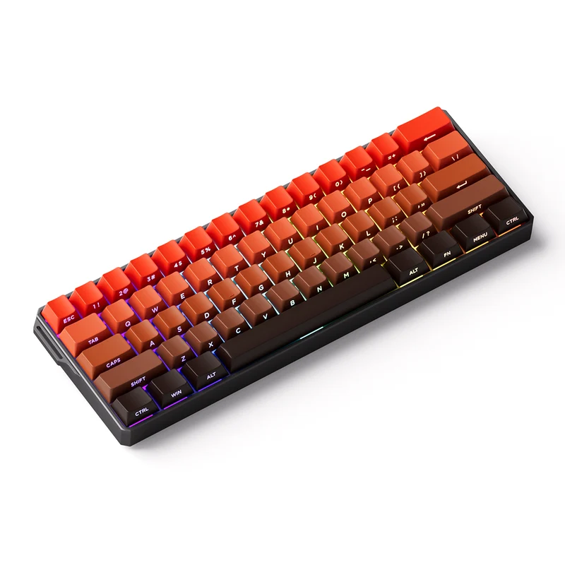 MonsGeek FUN60 Ultra SP Shine-Through Blaze Gradient Wired RGB Mechanical Keyboard (Akko Glare Magnetic Switch)