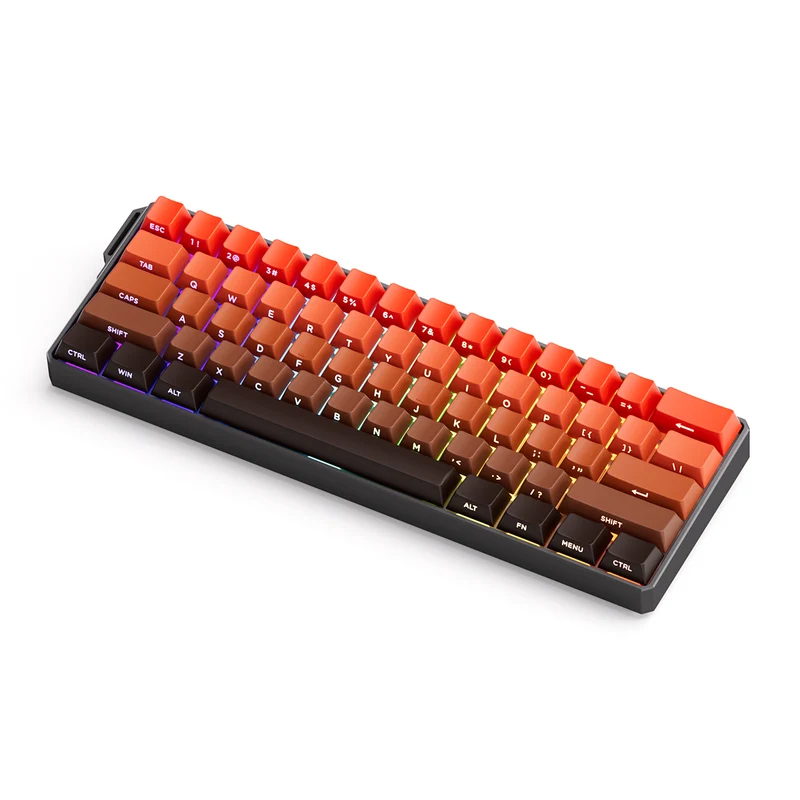 MonsGeek FUN60 Ultra SP Shine-Through Blaze Gradient Wired RGB Mechanical Keyboard (Akko Glare Magnetic Switch)