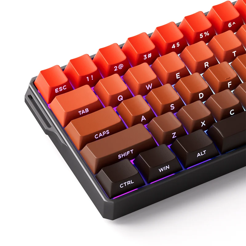 MonsGeek FUN60 Ultra SP Shine-Through Blaze Gradient Wired RGB Mechanical Keyboard (Akko Glare Magnetic Switch)