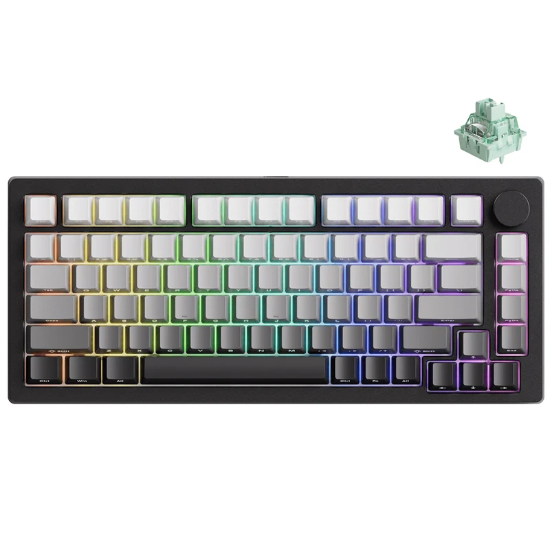 MonsGeek M1 V5 HE-SP Aluminum Case Multi-Mode RGB Hot-Swappable Mechanical Keyboard (Dark Night) (Akko Glare Magnetic Switch)