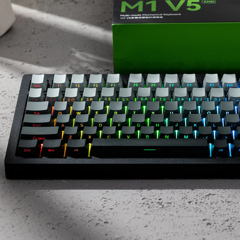 MonsGeek M1 V5 HE-SP Aluminum Case Multi-Mode RGB Hot-Swappable Mechanical Keyboard (Dark Night) (Akko Glare Magnetic Switch)