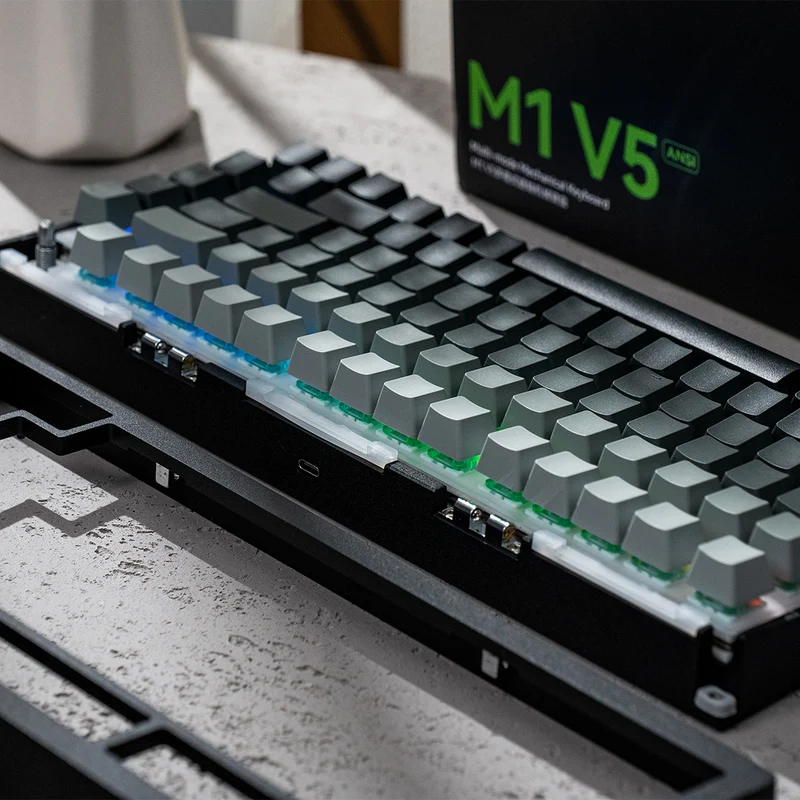 MonsGeek M1 V5 HE-SP Aluminum Case Multi-Mode RGB Hot-Swappable Mechanical Keyboard (Dark Night) (Akko Glare Magnetic Switch)