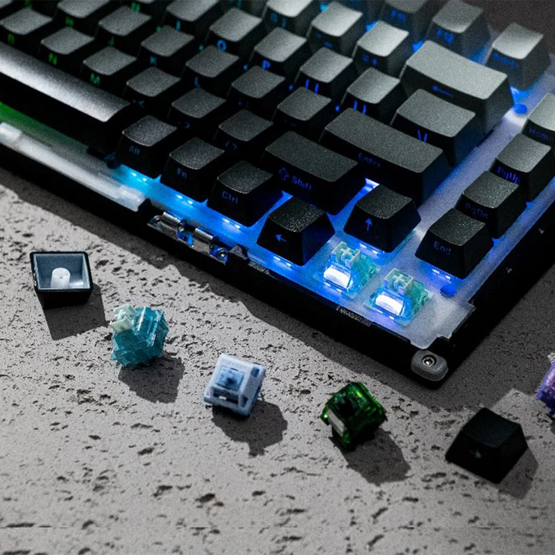MonsGeek M1 V5 HE-SP Aluminum Case Multi-Mode RGB Hot-Swappable Mechanical Keyboard (Dark Night) (Akko Glare Magnetic Switch)