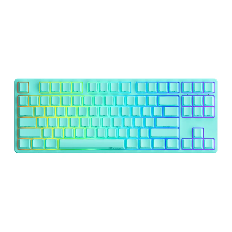 Akko Mint 5087S SP QMK Wired RGB Hot-Swappable Mechanical Keyboard (Akko V3 Cream Yellow Pro)