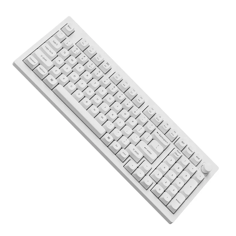 Keychron V5 Max Knob Version RGB Backlight Hot-Swappable 96% Wireless Mechanical Keyboard - White (Gateron Jupiter Brown Switch, Gateron Jupiter Banana Switch, Gateron Jupiter Red Switch) (V5M-F3, V5M-F4, V5M-F1)