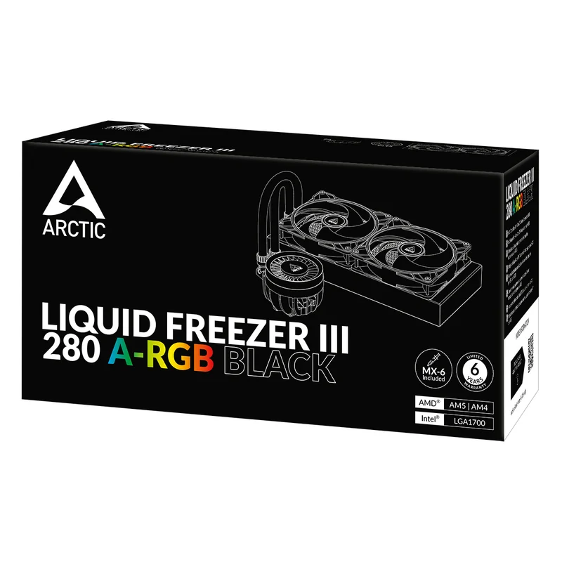 Arctic Liquid Freezer III 280 A-RGB Multi Compatible AIO CPU Water Cooler (Black, White) (ACFRE00143A, ACFRE00151A)
