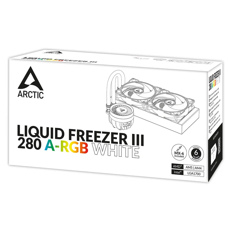 Arctic Liquid Freezer III 280 A-RGB Multi Compatible AIO CPU Water Cooler (Black, White) (ACFRE00143A, ACFRE00151A)