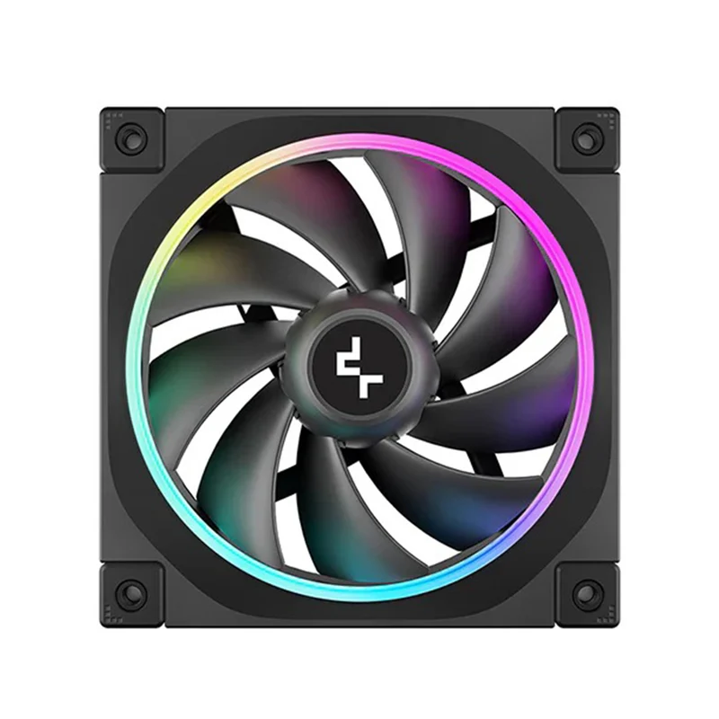 Deepcool FL12 120mm Unique ARGB Cooling Fan - 1-Pack (Black, White) (R-FL12-BKAPN1-G, R-FL12-WHAPN1-G)