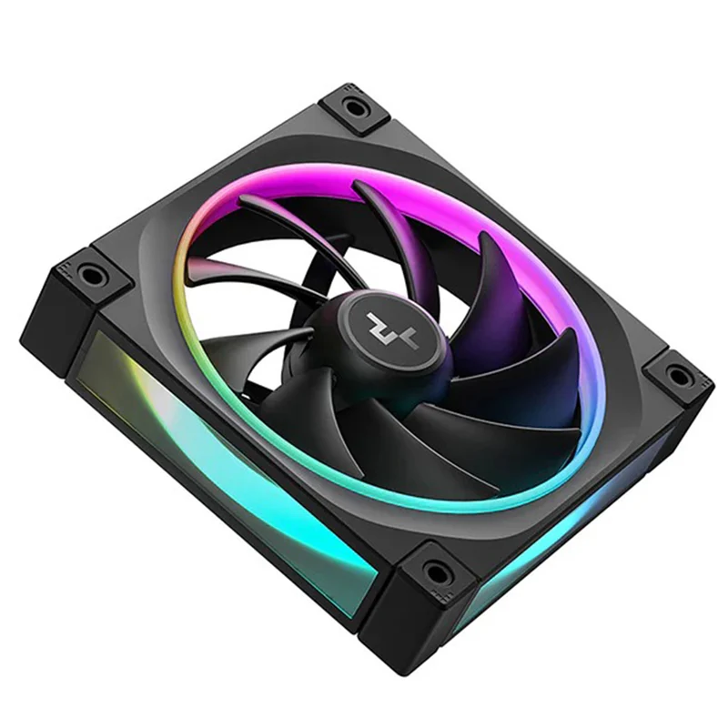 Deepcool FL12 120mm Unique ARGB Cooling Fan - 1-Pack (Black, White) (R-FL12-BKAPN1-G, R-FL12-WHAPN1-G)